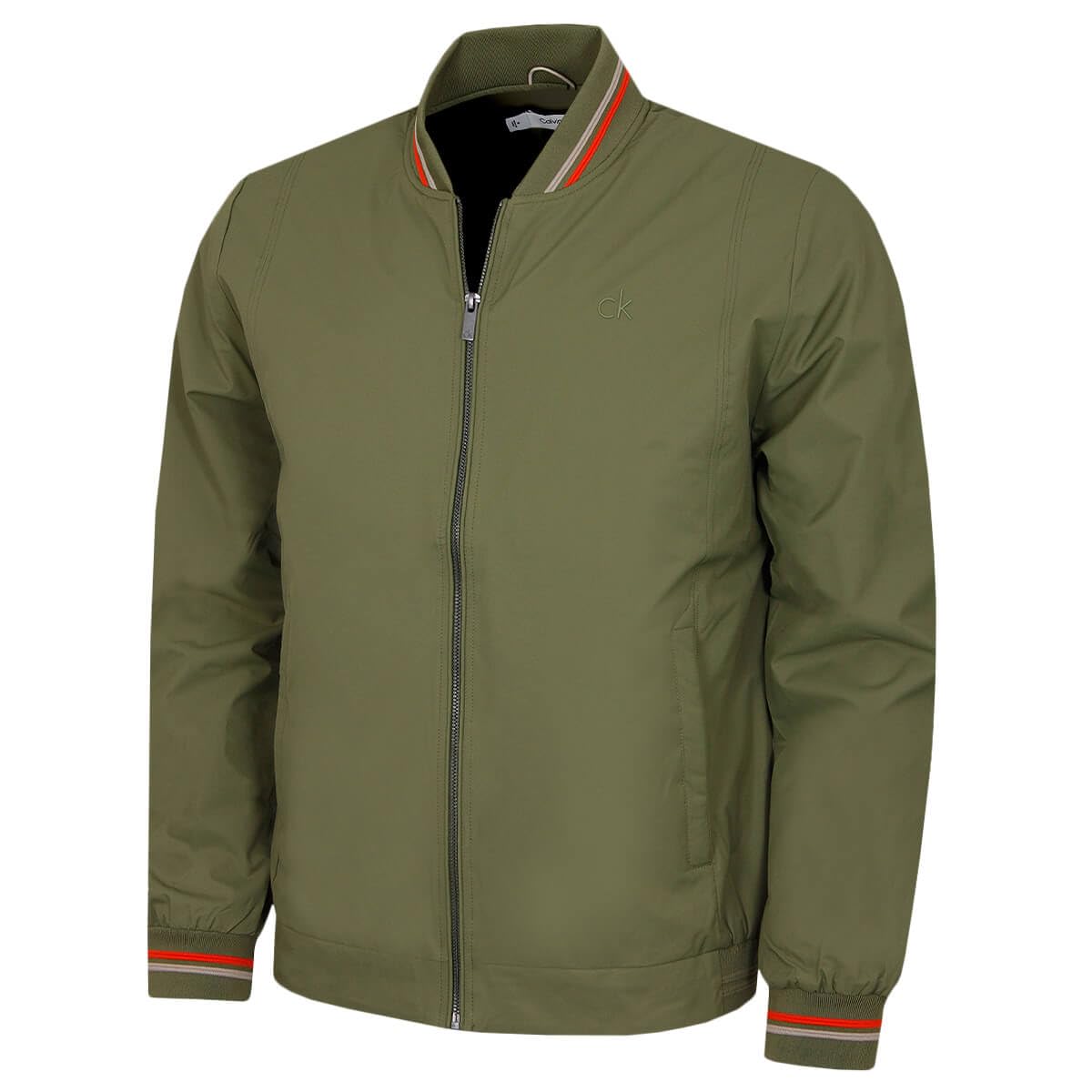 Calvin Klein Men's Khaki Green Fremont Classic Stylish Jacket - Xxl