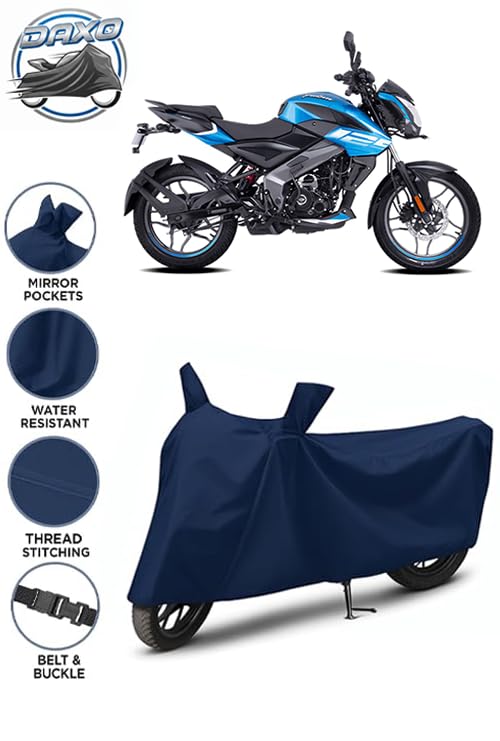 Image of Waterproof Bike Cover for Bajaj Pulsar NS125 | All Weather Protection from Rain, Dust, UV Rays & Scratches with Mirror Pockets & Buckle Belt | Pulsar NS125 Bike Cover