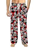 Soophiea Mens Christmas Pajama Pants Xmas Skull Lounge Sleepwear Lightweight Jammies Bottoms with Pockets Drawstring