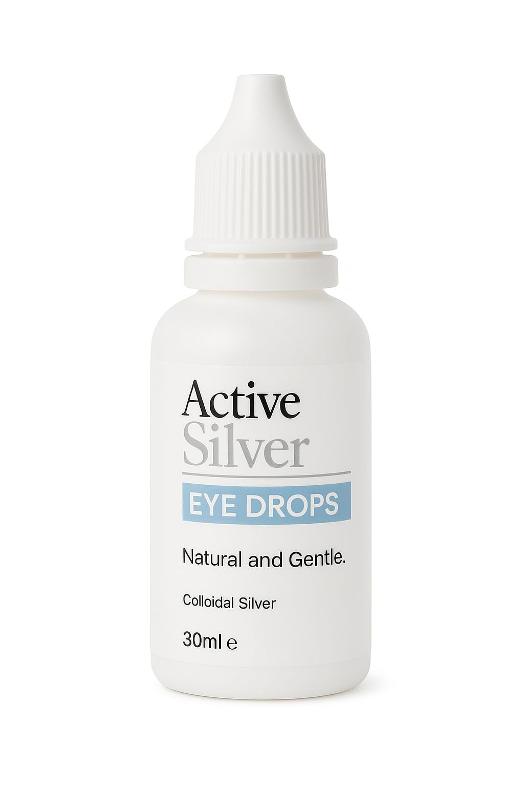 Natural Eye Drops - Colloidal Silver for Humans - 10ppm - Gentle, Vegan-Friendly, Travel Size – Made in The UK - Eye Care - 30ml Dropper Bottle