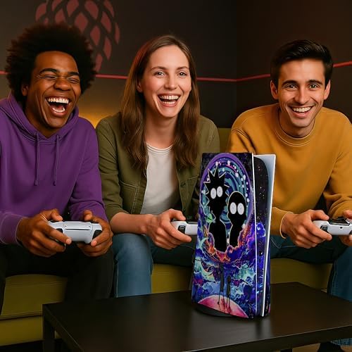 Skin Sticker for Game Console 5 Cover - Magic Portal, Compatible with Both Disc Edition & Digital Edition (not Slim Ver) - 2 Controller Skins & Console Skin - No Bubble, Full Protection, Removable — 사진 5