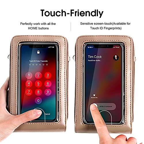 Image of Crossbody Cellphone Purse Women Touch Screen Bag RFID Blocking Wallet Handbag Shoulder Strap