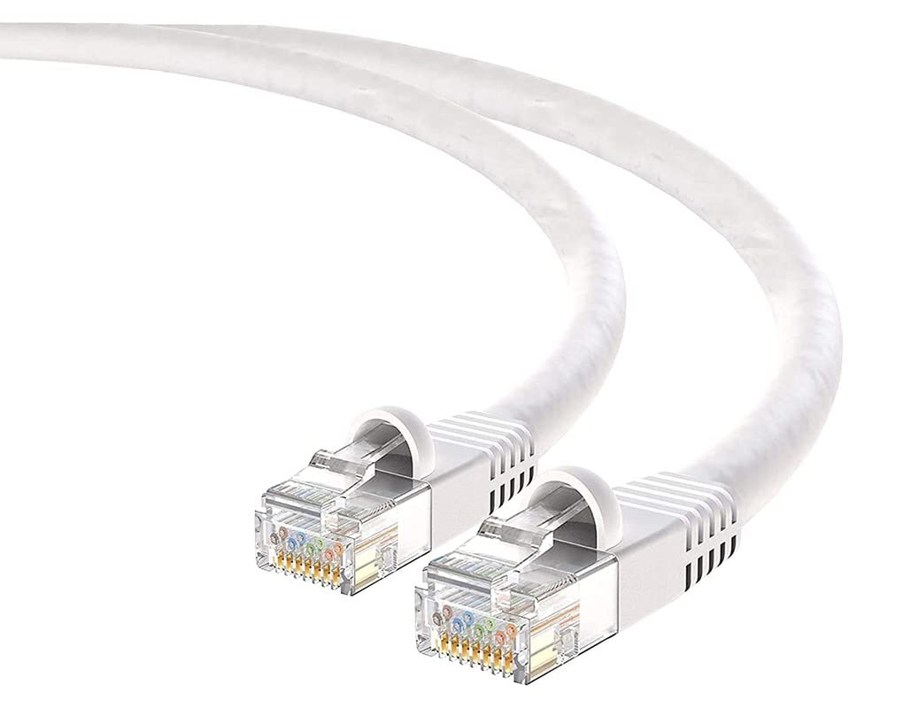 Terabyte 2 Meter Ethernet Networking Cord Cat 6 Patch Cable RJ45 Connector with Pure Copper Round LAN Cable -(White) 07 (B0B6956NBC) Amazon Price History, Amazon Price Tracker
