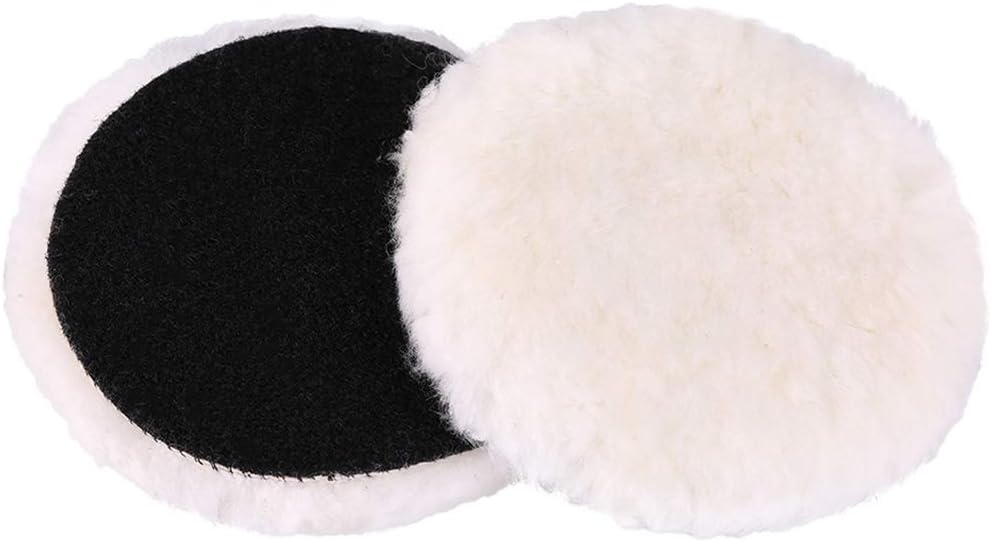 5Inch Wool Polishing Pads by LotFancy Car Auto Buffing Pads, Used with Rotary and Random