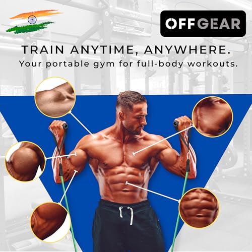 Image of Resistance Bands Set for Home Workout - Stackable Resistance Tubes with Handles, Ankle Straps, Door Anchor & Exercise Guide | Full Body Training Bands for Men & Women
