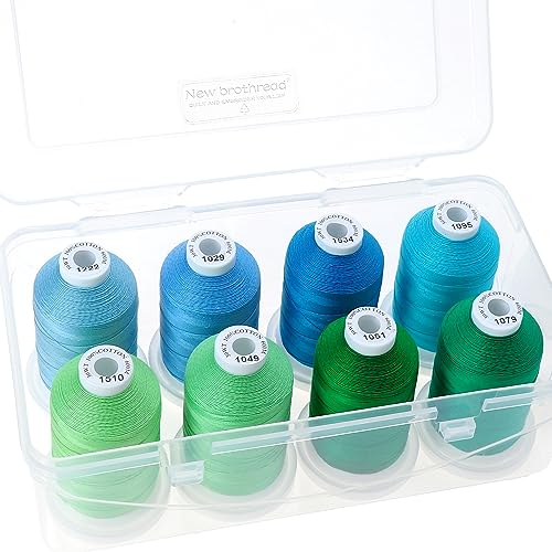 Image of New brothread 100% Mercerized Cotton Threads with Box -8xParadise