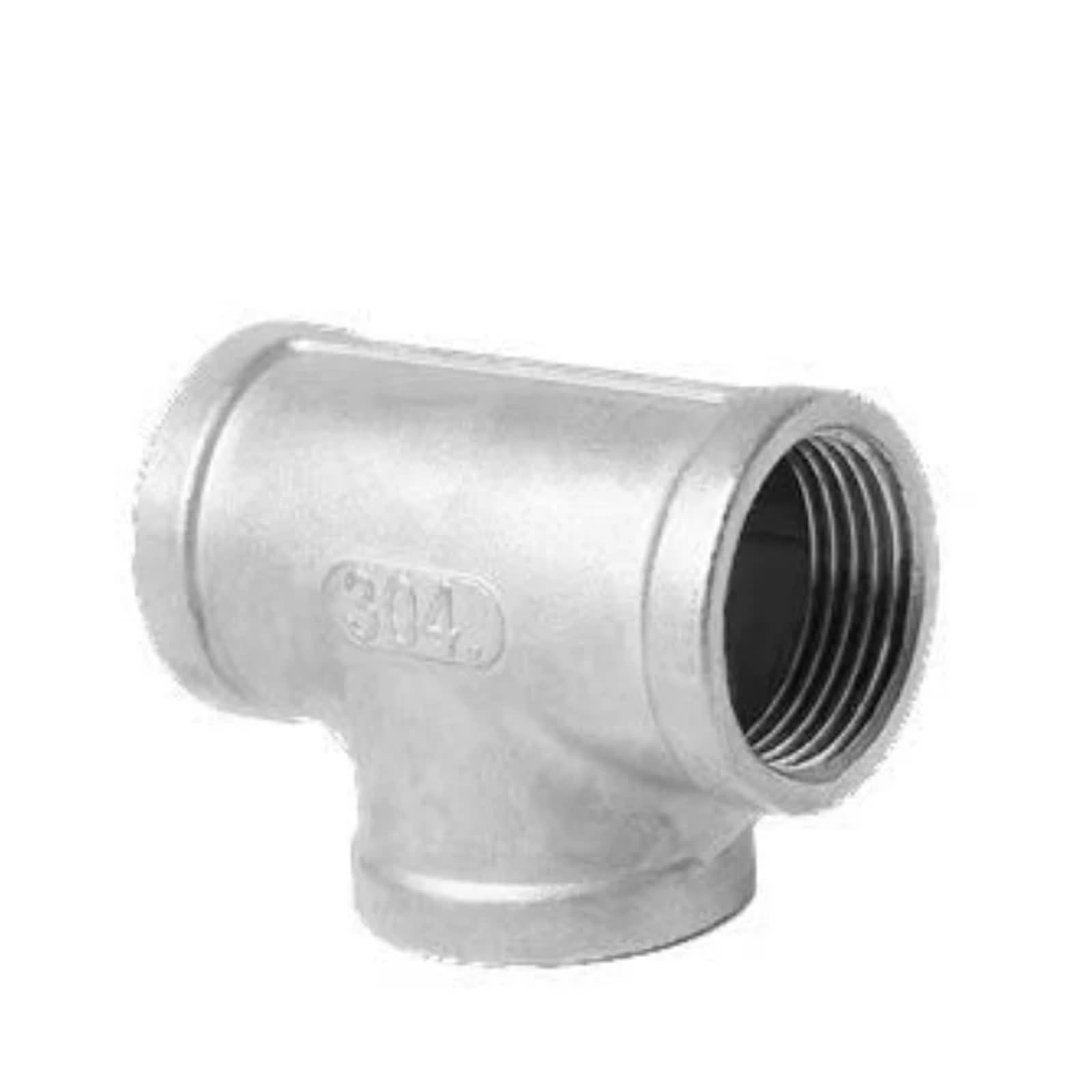 Connettore a T, 10 pezzi, adattatore in acciaio inox, filettatura femmina, raccordo a 3 vie per adattatore/accoppiatore per tubo dell'acqua (DN15)