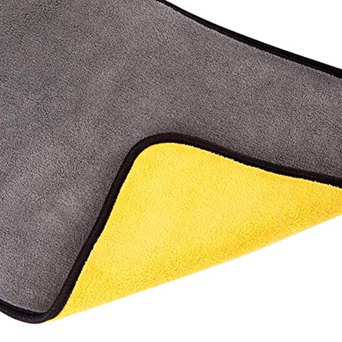 洗車タオル マイクロファイバークロス 傷防止 速乾 プロ仕様 洗車 家事用 両面タイプ 超吸水 掃除 ふき取り 6枚セット (30*60cm)