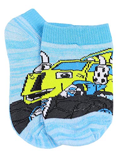 Nickelodeon Blaze And The Monster Machines Boys Toddler 5 Pack No Show Socks (Medium (Sock 6-8), White/Multi) #TOP3