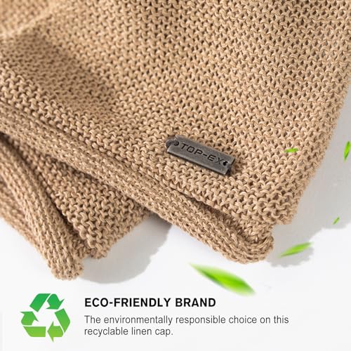 Image of TOP-EX L /XL /XXL 100% Linen Beanie Summer Cooling Organic Eco-Friendly Fashion