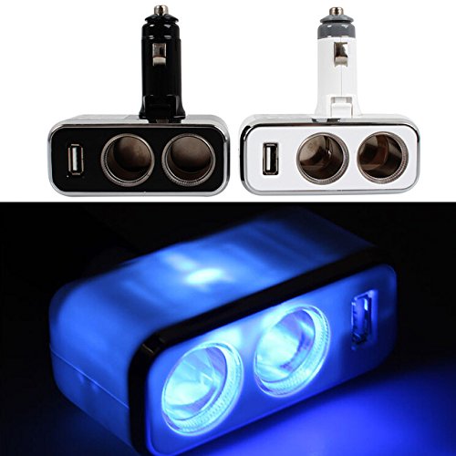 12V24V USB Car Charger With Two Holes And One USB Car Charger USB 0.8A