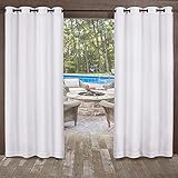 Exclusive Home Miami Semi-Sheer Textured Indoor/Outdoor Grommet Top Curtain Panel, 54