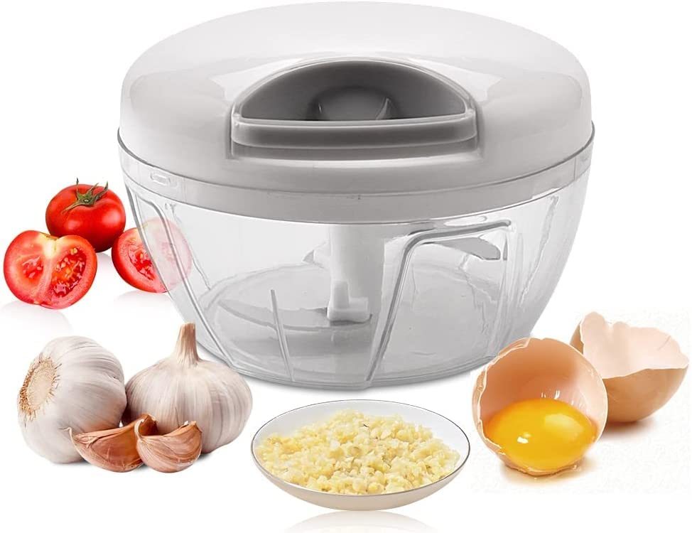 [Multifunzionale] - Questo mini elicottero manuale è adatto a piccole operazioni come aglio, cipolla, zenzero, pepe, frutta, noci, ecc.