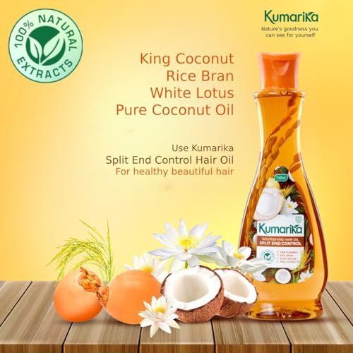 Kumarika Nourishing Hair Oil Split End Control 200ml pack- Reduce Split ends, natural hair oil Infused with 100% natural extract| split end treatment to give health, strong, shiny hair - Image 7