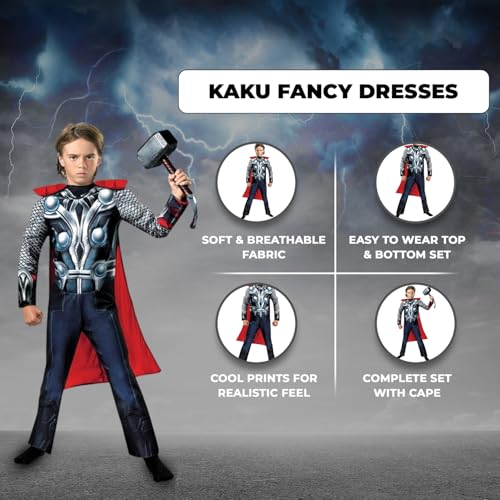 Image of Kaku Fancy Dresses Superhero Costume for Kids - Fancy Dress Outfit for Birthday, Halloween, Role Play