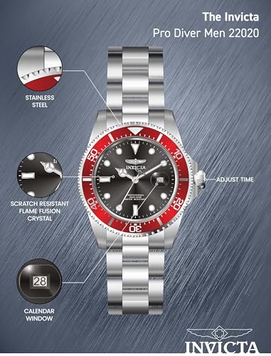 Invicta Men's 22020 Pro Diver Analog Display Quartz Silver Watch4