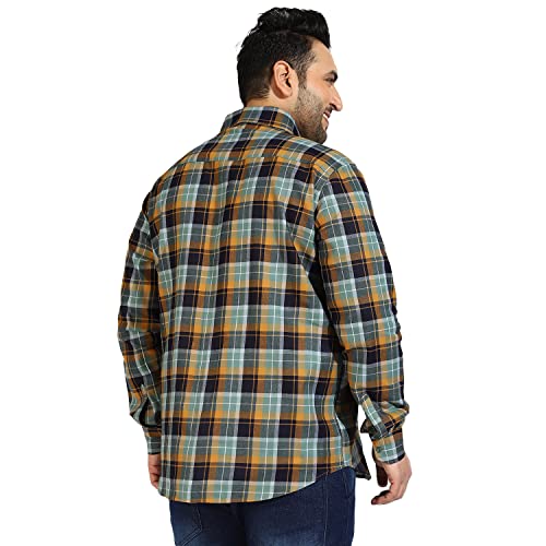 Image of CAHOOT Instafab Plus Men's Button Up Regular Fit Shirt for Casual Wear | Modern Clothing Shirt Crafted with Regular Sleeve, Comfort Fit & High-Performance for Everyday Wear