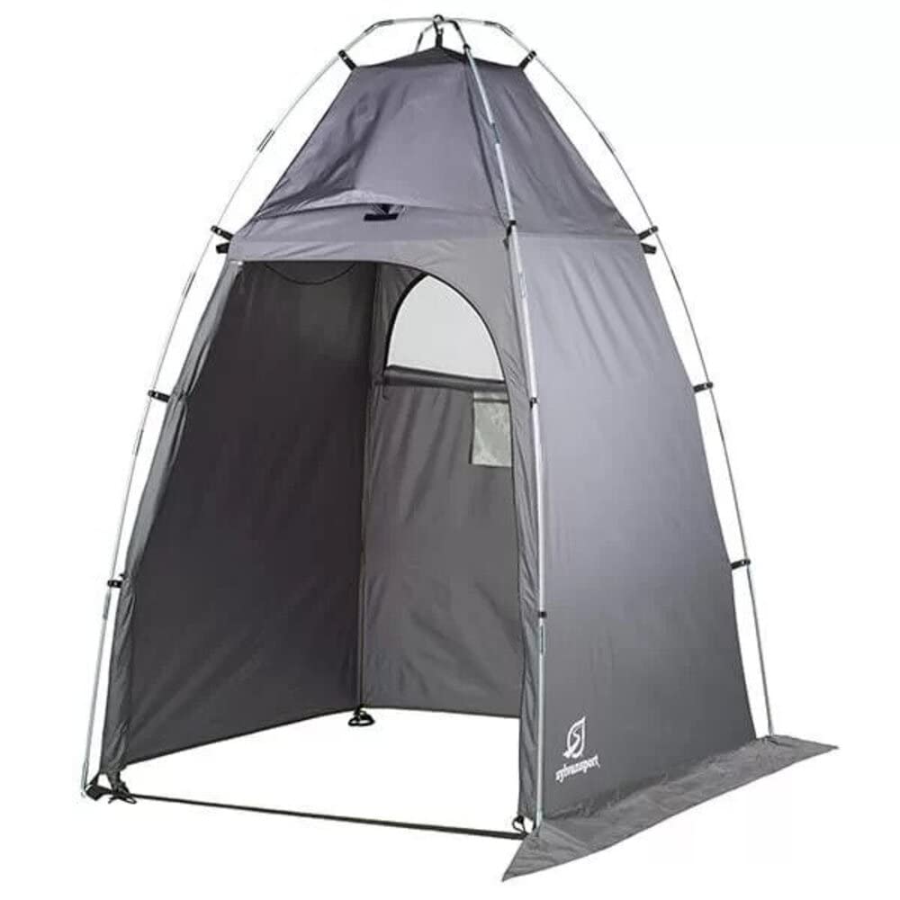 SylvanSport Privy Bivy Privacy Tent - Windproof, Portable Shelter for Camping Toilets & Changing Room - 6′ 8″ of Interior Height - Easy Setup - Pop-Up Pod with Window for Camping, Beach & Tailgates