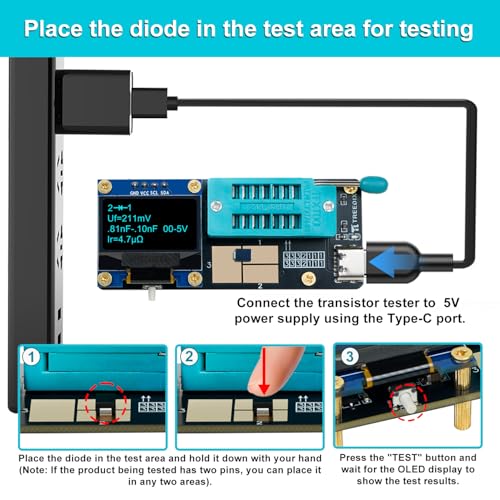 Testeur de composants Treedix GM328 pour identifier les pannes SMD - 6