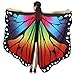 Produktbild Battnot Schmetterling Kostüm Damen Choker Schmetterlingsflügel 168x135cm Tanzzubehör Rosa Lila, Frauen Karneval Party Cosplay Kleidung Poncho Fee Nymphe Pixie Elf Kostüm Zusatz Womens Butterfly Wings