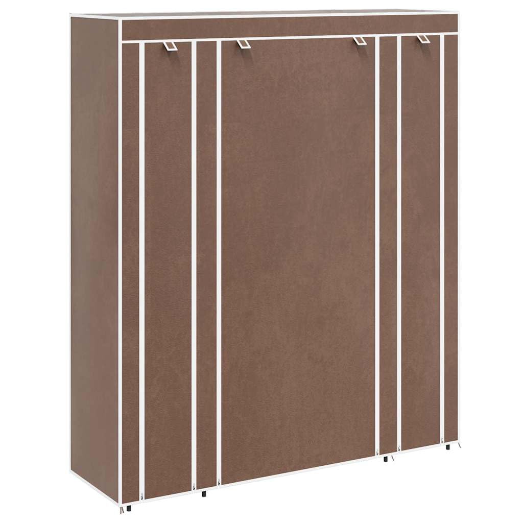 Faltbarer Kleiderschrank aus Stoff, mit Regalen und Kleiderstangen, 45 x