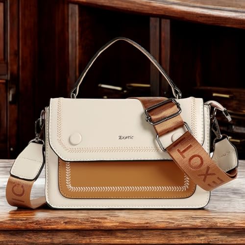 Image of EXOTIC Premium Embroidery Design Saddle Boxy Shoulder Bag for Women
