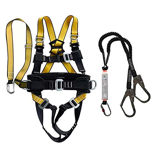 SwaYve Imbracatura Di Sicurezza Industriale per Arrampicata su Tutto il Corpo Protezione Anticaduta per Costruzioni su Tetto per Lavori Aerei, Elettricisti, Attività All'Aperto, Edilizia, Discesa in C