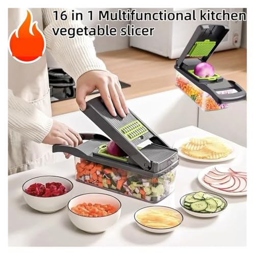 Cortador multifuncional 16 en 1 con contenedor miniatura 3