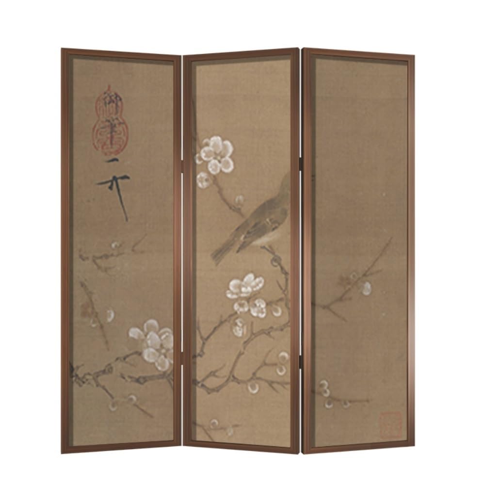 Privacy Screen Home Chinese Screen Partition Living Room Entrance Foldable Mobile Tea Room Retro Folding Screen Room Divider