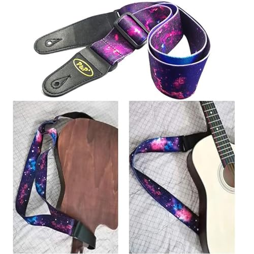 Sangle de guitare réglable acoustique électrique basse Wolfride souple - 6
