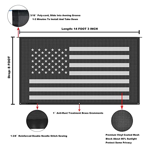 Image of RV Awning Mesh Sun Shade Screen for Motorhome Camper Trailer Sunshade
