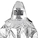Trumego Heat Resistant Suit Fireproof Clothes Anti Thermal Radiation Suits 1000 Degree Flameproof Composite Aluminium Foil Suit (XL)
