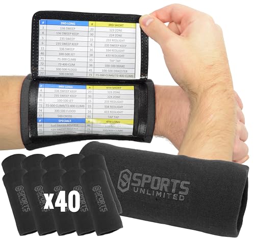 Image of Sports Unlimited Adult Triple Wrist Coach, Football Wristbands for Plays, Baseball Wristbands, QB Arm Bands