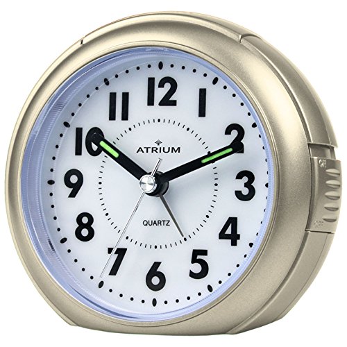 Atrium Sveglia analogica nera senza ticchettio