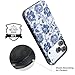 Casely iPhone 17 Pro Case | Rose to Fame | Blue & White Rose Floral | Compatible with MagSafe | Bold Protective Design