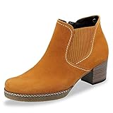 Gabor 36.661 Comfort Basic Damen Stiefeletten,Chelsea Boots,Stiefelette/ RöhrliStiefel,Halbstiefel,Bootie,Schlupfstiefel,hoch,Damen-Schuhe,Frauen,curry (S.n/Mic.)(Beige)