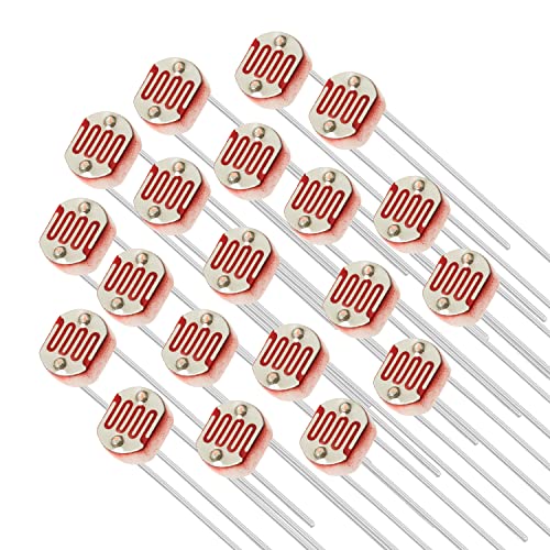 Chanzon 20 Stück 5 mm 5 Ω Ohm Fotowiderstand LDR-Widerstand 5539 GL5539 Lichtabhängiger Fotoleiter 20 Stück Foto Lichtempfindlich