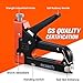 REXBETI Staple Gun, Manual Brad Nailer Power Adjustment Heavy Duty 3 in 1 Staple Gun with 2600-Piece Staples for Upholstery, Fixing Material, Decoration, Carpentry, Furniture