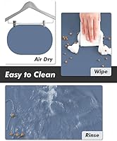 Vista 4 de Tapete absorbente de comida para perros y gatos, tapete para comida y agua, tapete de secado rápido para alimentos para mascotas, almohadilla