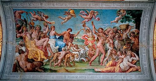 Impression toile Annibale Carracci Bacchus chef-d'œuvre artistique de salon 60x90