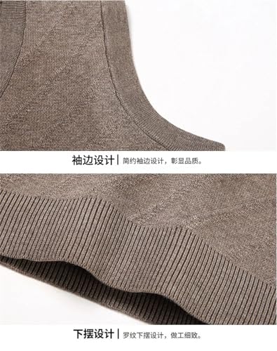 Dcvmvmn Men's Thickened Casual Sweater Tank Top Autumn And Winter Warm Men's V-Neck Tank Top4