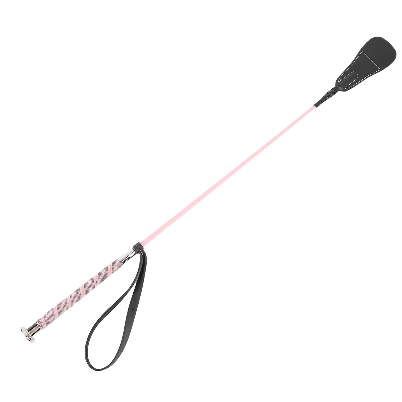 Wakects Látigo para Montar, Látigo para Doma de Caballos, 68 Cm, Fibra de PC y Cuero con Antideslizante, Correa de Goma para la Muñeca para Control de la Palma en Entrenamiento de Equitación y Uso