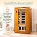 DYNAMIC SAUNAS Andora 2-Person Low EMF FAR Infrared Sauna with Red Light Therapy & Bluetooth Speakers | Personal Indoor Dry Heat Sauna for Home & Gym – Made from Canadian Hemlock