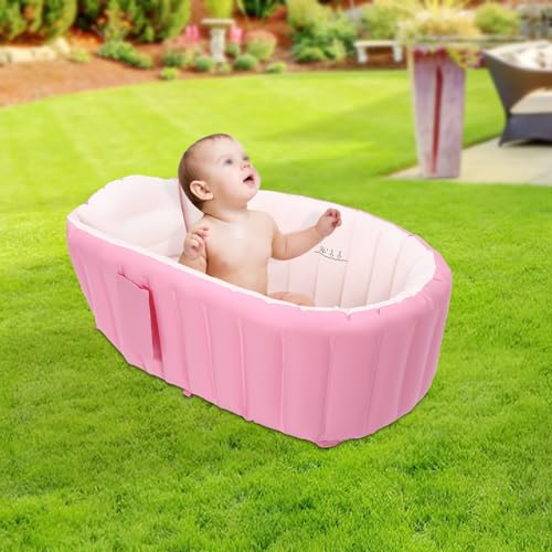 Inflatable Baby Bathtub Portable Travel Tub with Pump for Infant Toddler - Image 6