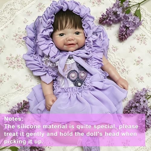 Muñeca Reborn de Silicona 18 pulgadas Cuerpo Completo miniatura 5