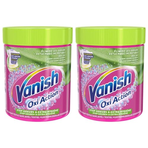 Vanish Detachant Textile Powder Stop Olders – Lote de 2 tarros de 470 g