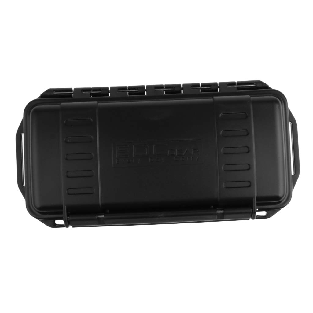 Baoblaze Outdoor Antiurto Impermeabile Scatole di Sopravvivenza di Plastica Contenitore Custodia Attrezzo - Nero
