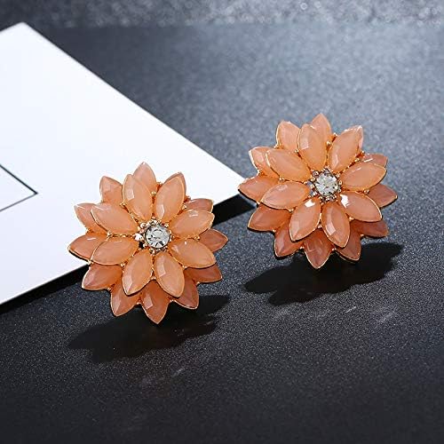 Unique Elegant Bohemian Sparkly Crystal Flower Dangle Drop Earrings Dainty Rhinestone Daisy Flower Stud Earrings for Women Statement Jewelry Gifts - Image 6