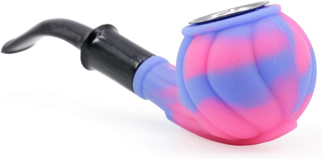 QINJLI Detachable Petal Silicone Pipe, Ladies' Exclusive Cute Pipe Gift (Color : Blue)