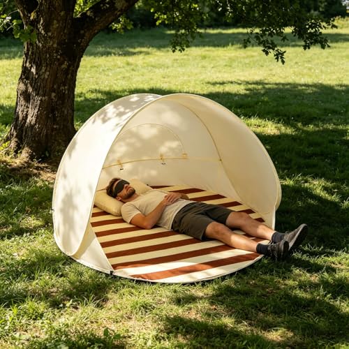 Beach Tent Sun Shelter, 3-4 Person Fiber Integrated Sunscreen Wear-Resistant Portable Camping Sun Shelters,Easy to Clean Lightweight Multi-Scenario Adaptation Shade Tent for Outdoor Camping - image 4
